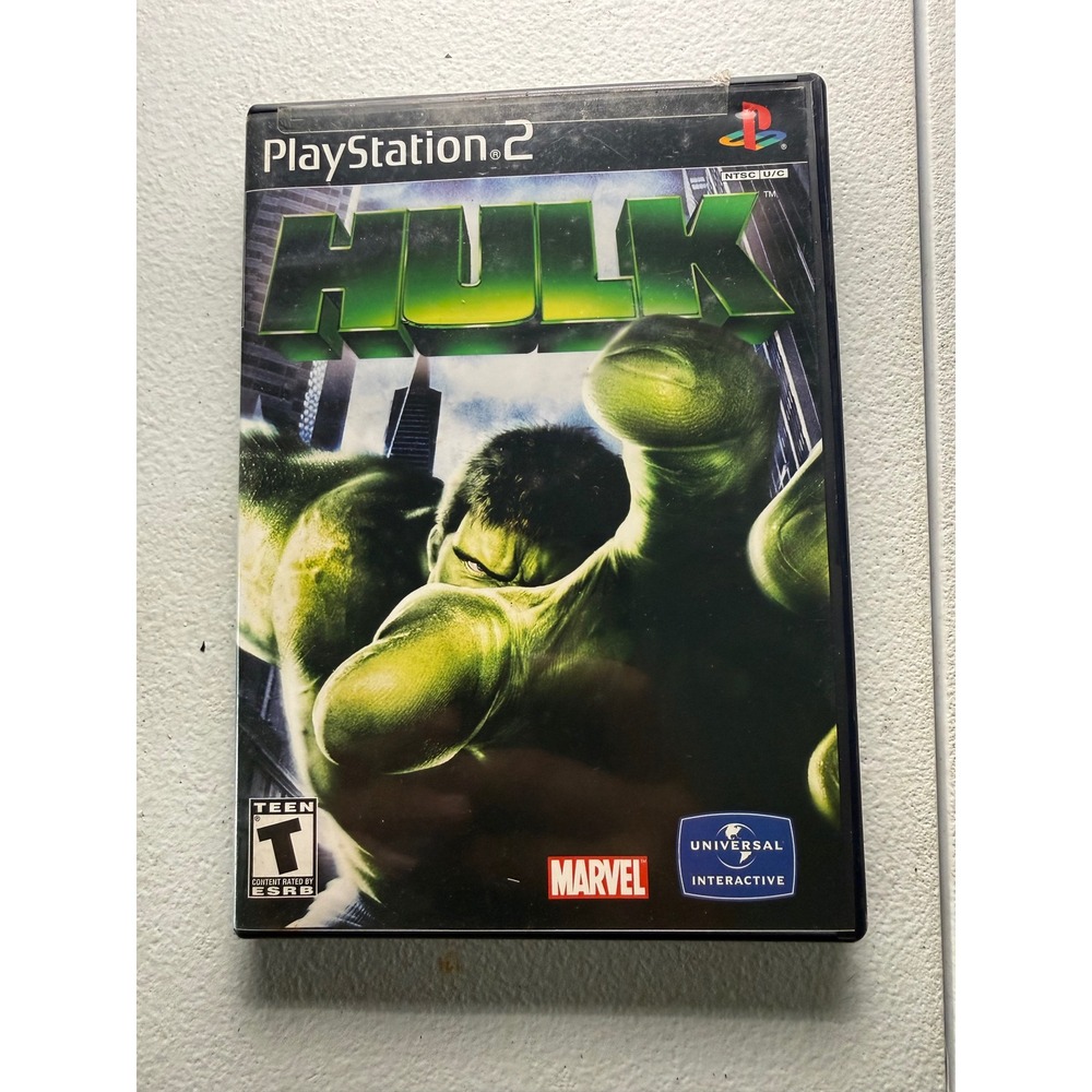 Hulk Marvel PlayStation 2 PS2 Game Universal Interactive SLUS 20422 Tested CIB
